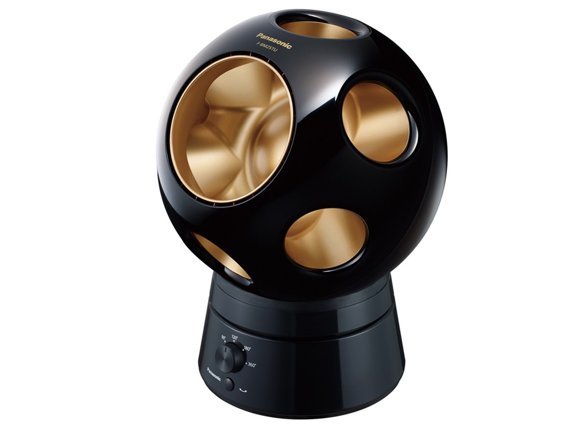 パナソニックのボール型創風機「Q」に越前漆モデル、首振りスタンド