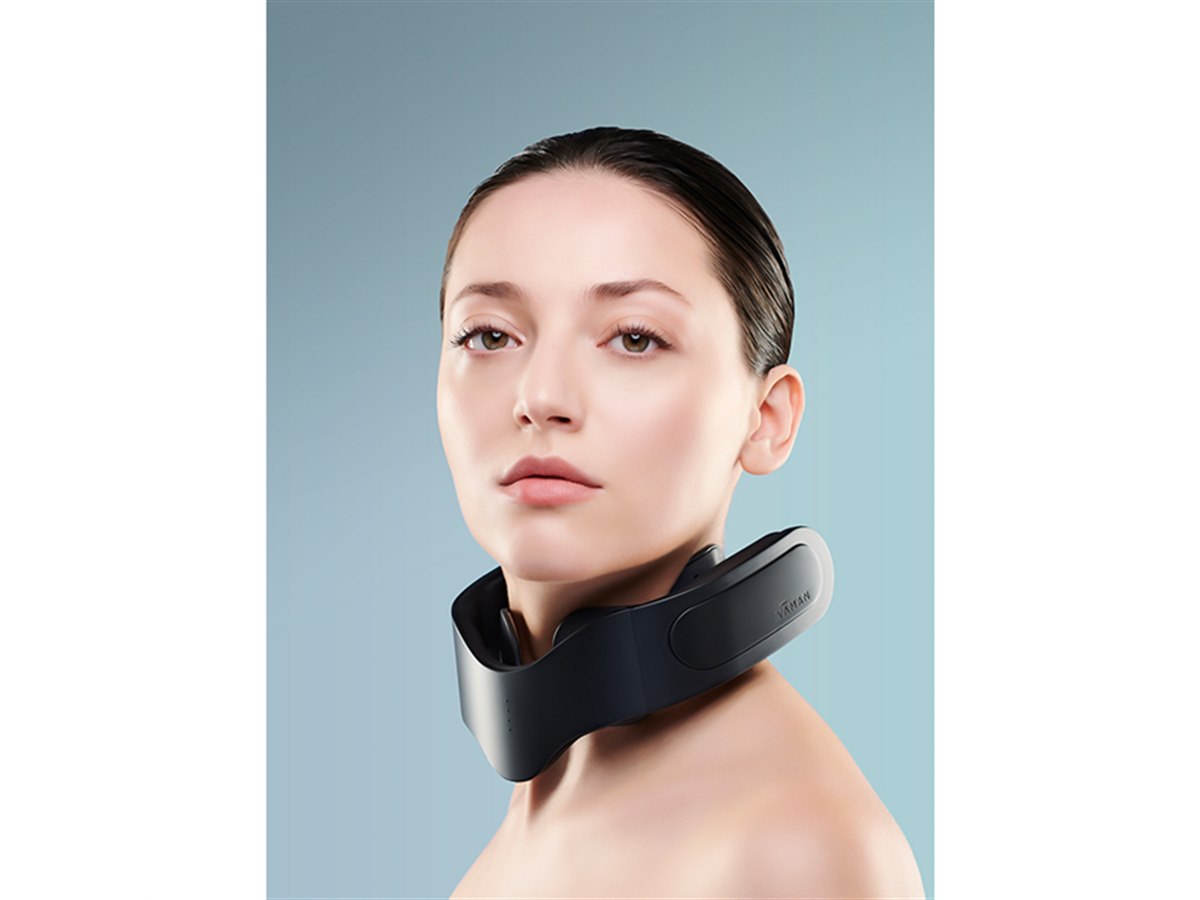 ヤーマン、首もと専用のウェアラブルEMS美容器「メディリフト ネック