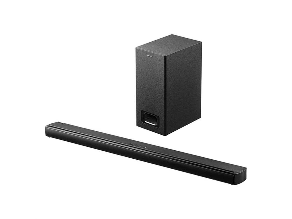 サンワ、合計最大200W出力のサウンドバー＆サブウーハーセット「400