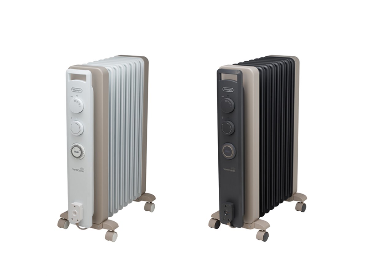 デロンギ、“ゼロ風暖房”のオイルヒーターに新モデル「ヴェルティカルド