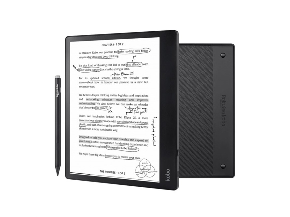楽天Kobo、スタイラスペン付き10.3型電子書籍リーダー「Kobo Elipsa 2E