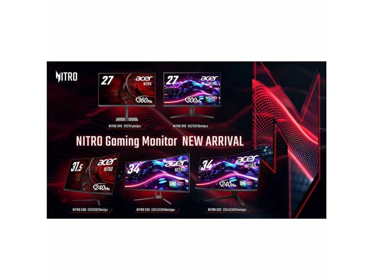 エイサー、ゲーミングモニターブランド「Nitro」から新モデル5機種を