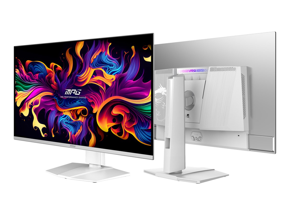 MSI、ホワイトの31.5型4K有機ELゲーミングモニター「MPG 321URXW QD