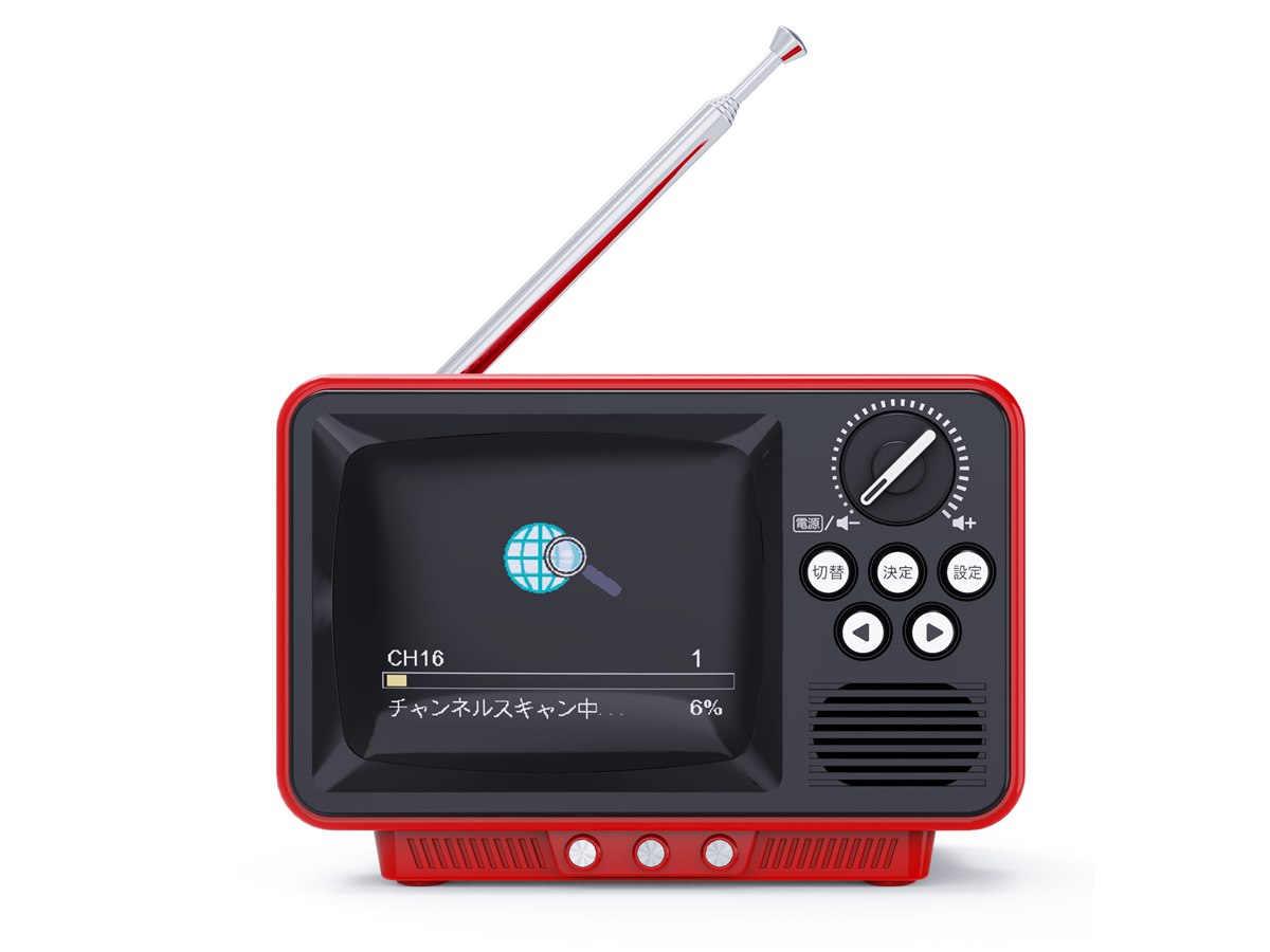 WINTECH、ブラウン管をモチーフにしたポータブルテレビ「TVR-RT1