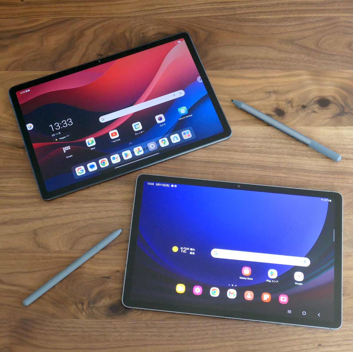 ペン付きタブレット「Lenovo Tab M11」「Galaxy Tab S9 FE」を徹底比較
