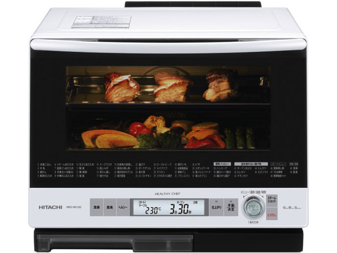 日立 熱風2段ビッグオーブン ヘルシーシェフ MRO-MV100(W) [パール