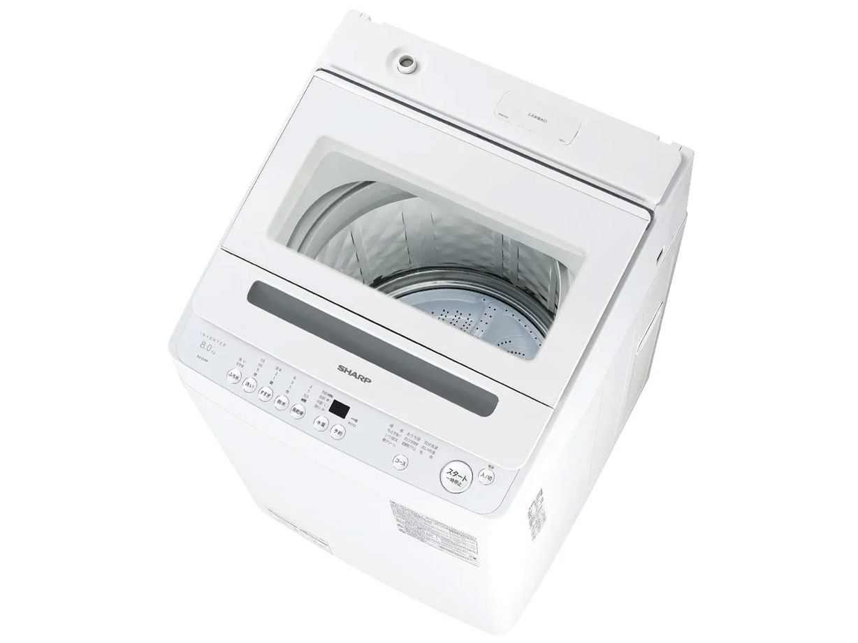 シャープ 穴なし槽 ES-GV8K-W [ホワイト系] 価格比較 - 価格.com