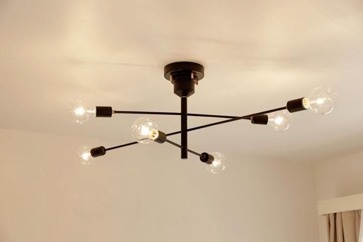 6灯シーリングライト ブラック おしゃれ LED Astre｜デザイン照明のCROIX