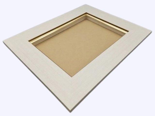 3467 油彩額縁 F6号キャンバス410×318mm用油彩額縁 ウッディホワイト