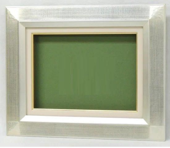 油絵・日本画用額縁 金と緑 角紋模様 油絵・日本画用額縁金と緑角紋模様