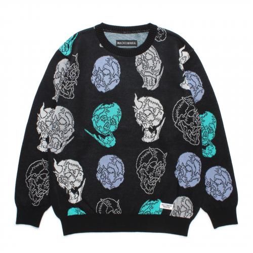 WACKO MARIA ワコマリア 56 TATTOO STUDIO / JACQUARD KNIT SWEATER