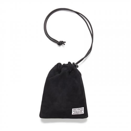 WACKO MARIA ワコマリア SUEDE LEATHER DRAWSTRING BAG - CONUR