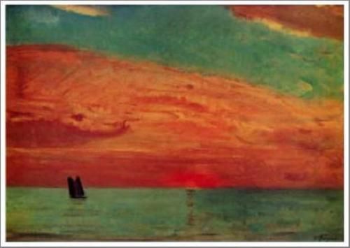 藤島武二【東海旭光】 - 手描き 絵画（油絵複製画）販売のアート名画館