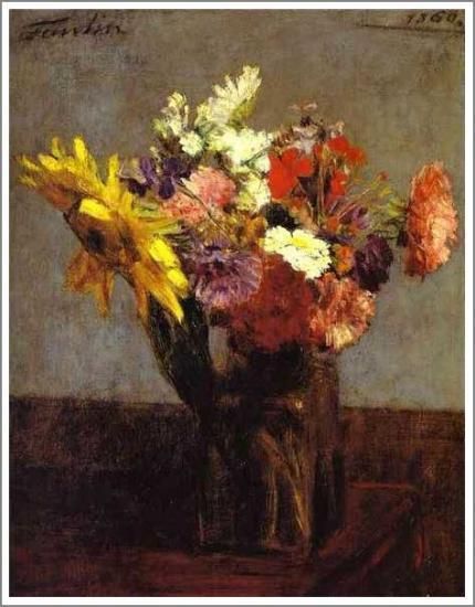 アンリ・ファンタン＝ラトゥール【花】 - 手描き 絵画（油絵複製画