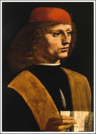 ダヴィンチ【音楽家の肖像】 - 手描き 絵画（油絵複製画）販売のアート