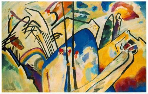 カンディンスキー【Composition IV】コンポジション4 - 手描き 絵画