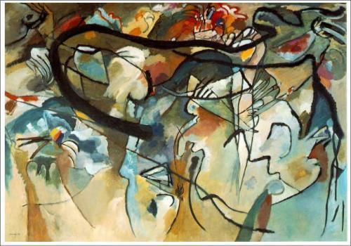 カンディンスキー【Composition V】コンポジション5 - 手描き 絵画