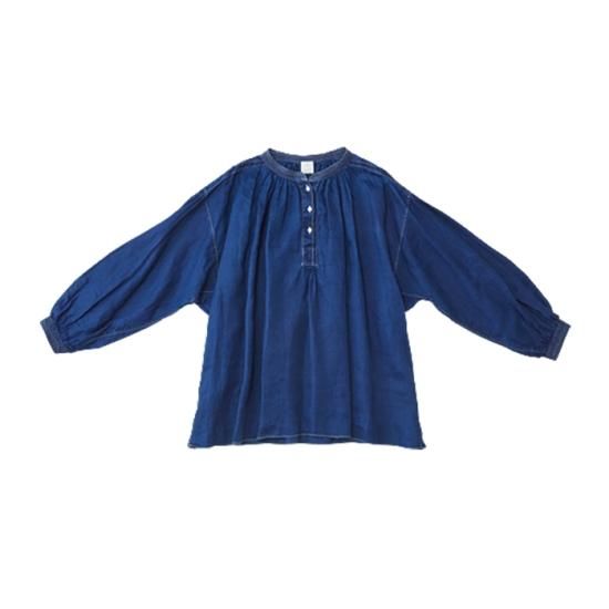 ŠP（エシュペー）インディゴリネンブラウス ＃BLUE - リントータル