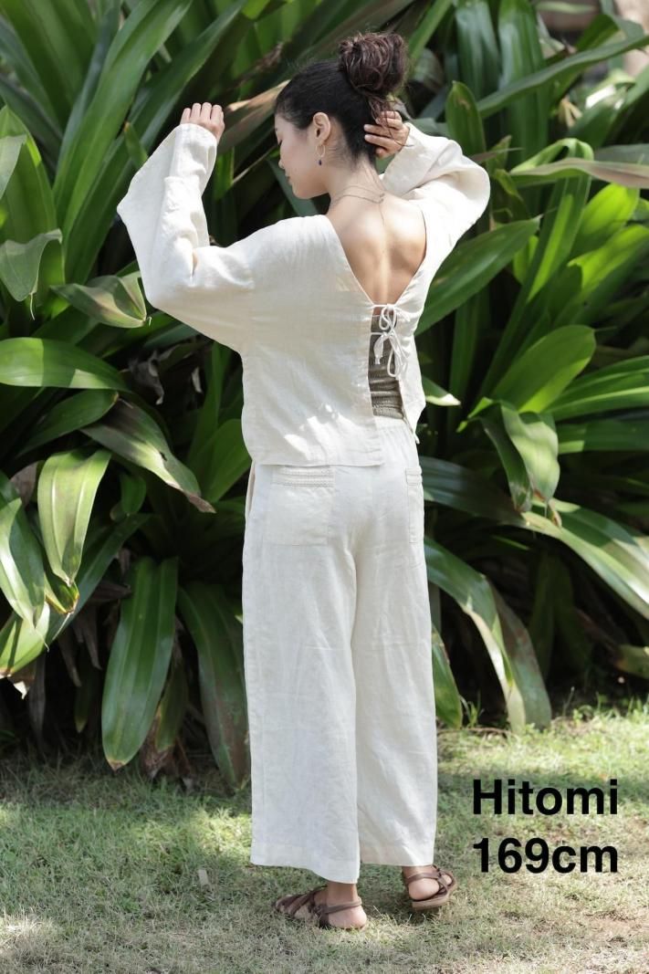 Indigo Sea 2025】ティアワイドパンツ ショート・ロング/CREAM/L GRAY