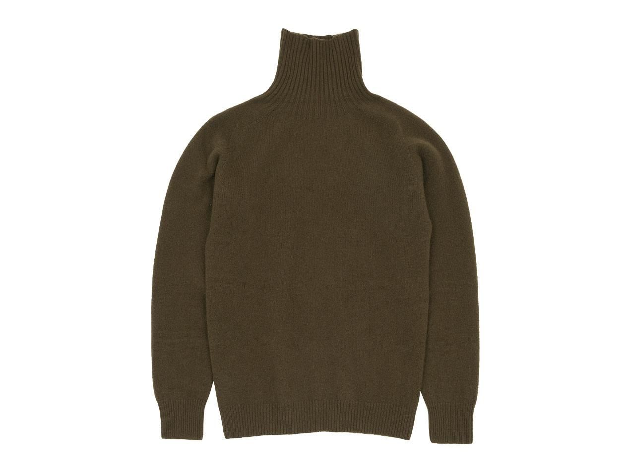 MARGARET HOWELL MERINO CASHMERE ROLL NECK KNIT 171OLIVE BROWN