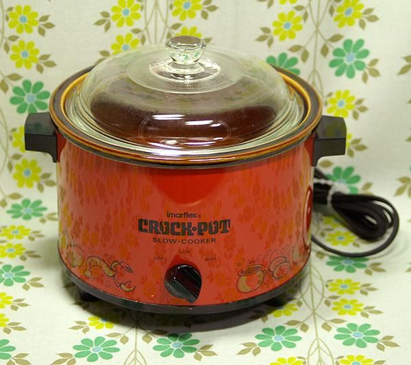 レトロ クロックポット スロークッカー1.8L オレンジ - USA＆レトロ
