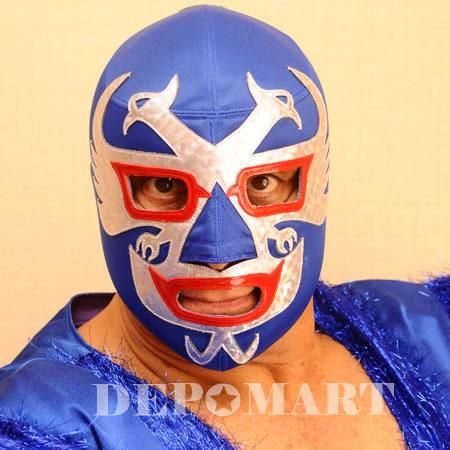 ドスカラス・フルコスチュームセット（青銀）・直筆サイン入A4サイズ生