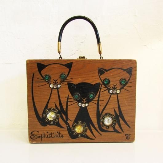 ☆Vintage 1960's Enid Collins Cats Box Bag