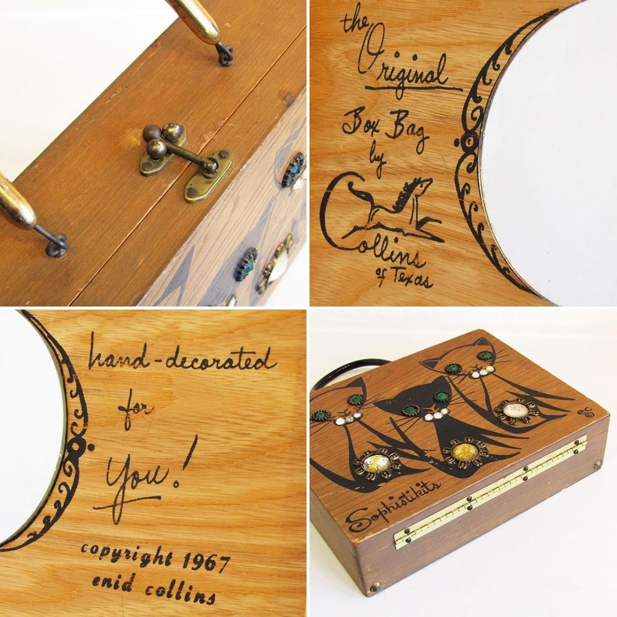 ☆Vintage 1960's Enid Collins Cats Box Bag