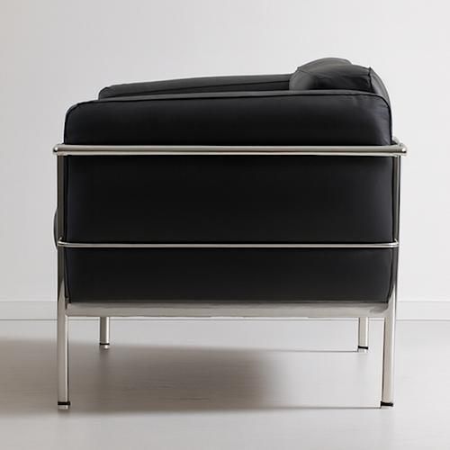 ル・コルビジェ/LC3プロトタイプ1Pシングルソファ【ステンレスフレーム