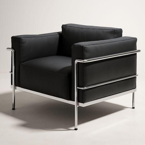 ル・コルビジェ/LC3プロトタイプシングルソファ【スティールライン