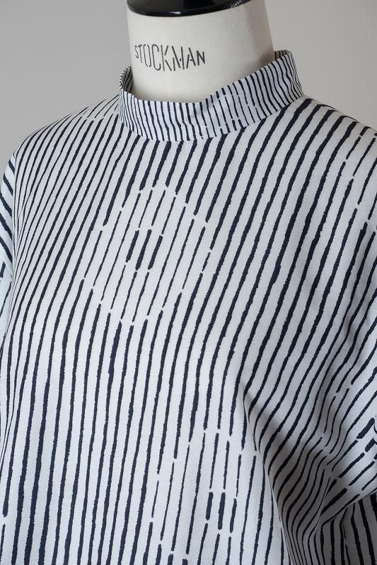 mina perhonen misty flower スタンドカラーブラウス - ミナペルホネン