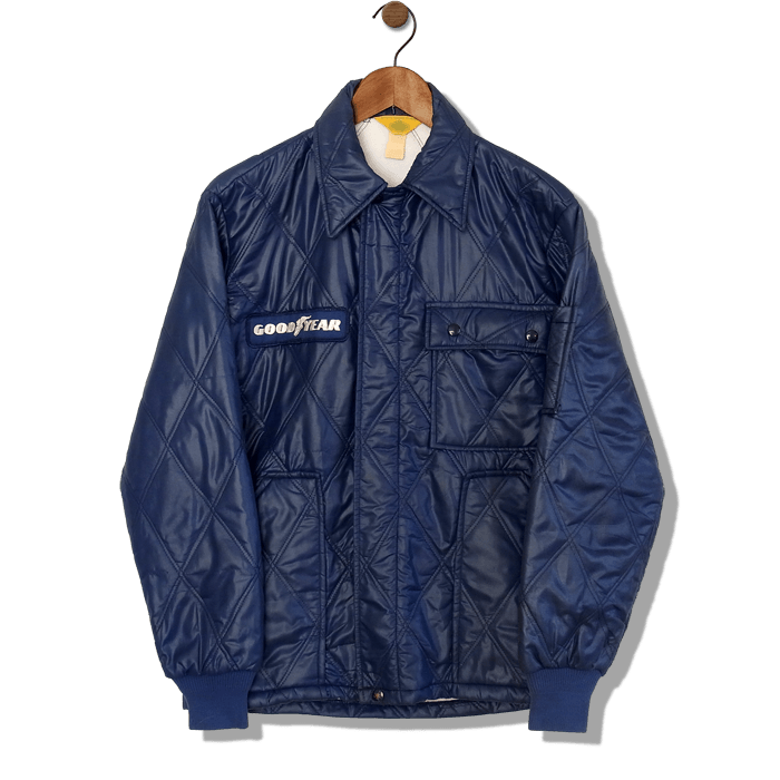 VINTAGE GOODYEAR OFFICIAL “QUILTED” RACING JACKET | Horizon Blue