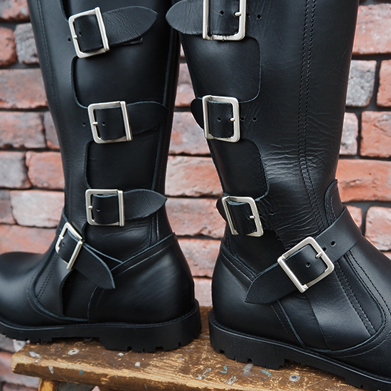 日本製 BARKBOX 6 バックル ブーツ サイドジップ 本革 レザー MADMAX