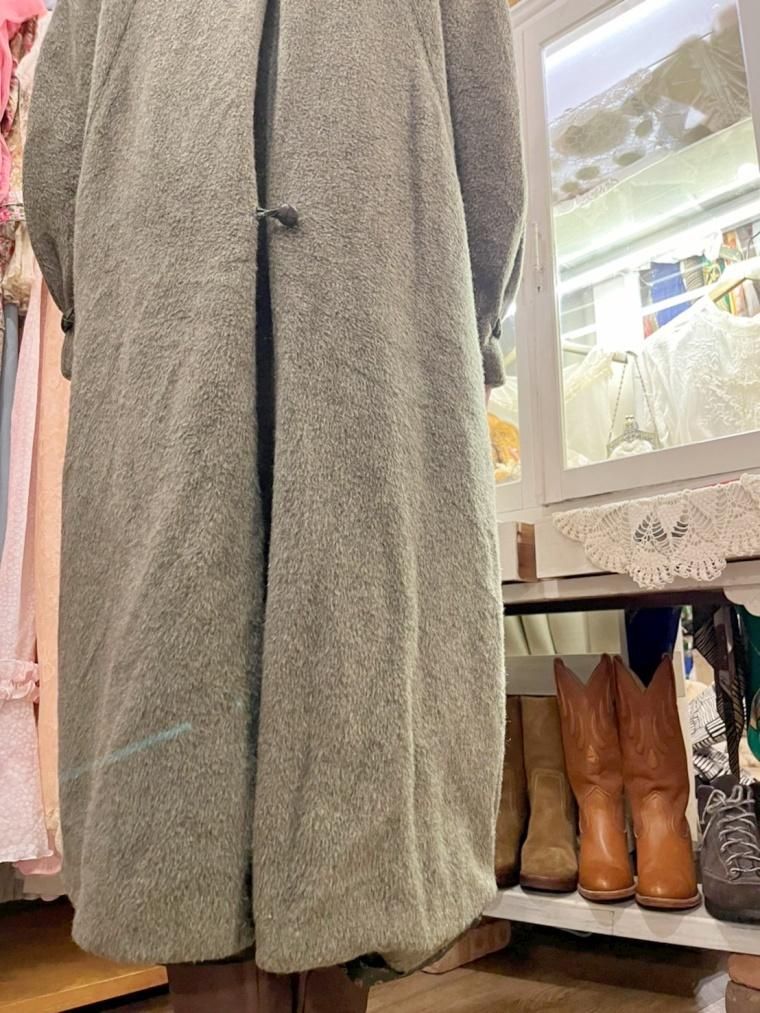 Vintage モヘア混オーバーウールコート