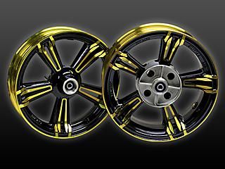 MSX125/GROM用アルミホイール TYPE3 X-SPEED社製 - カスタムバイク