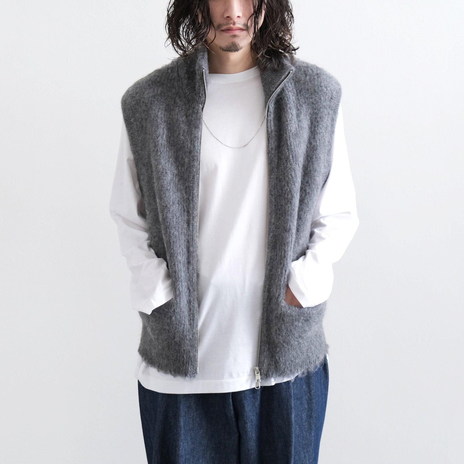 畔ひょっとこ起毛 JIP VEST [MGRAY] - WUNDER 大阪 セレクトショップ