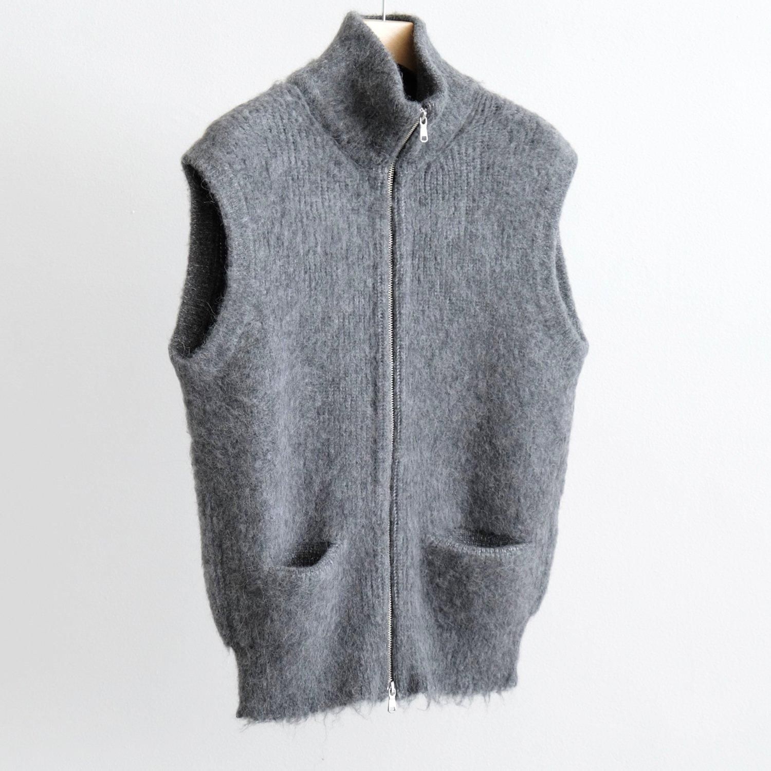 畔ひょっとこ起毛 JIP VEST [MGRAY] - WUNDER 大阪 セレクトショップ