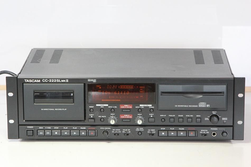 CC-222SLMK2｜TASCAM CDレコーダー/カセットコンビネーションデッキ