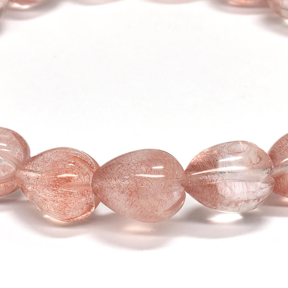 希少]カザフスタン産ストロベリークォーツ ブレスレット 8.5-9mm
