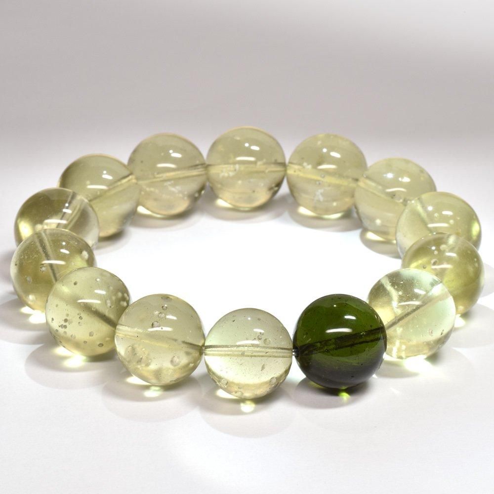 10周年記念 28日限定品】モルダバイト&リビアングラス ブレスレット