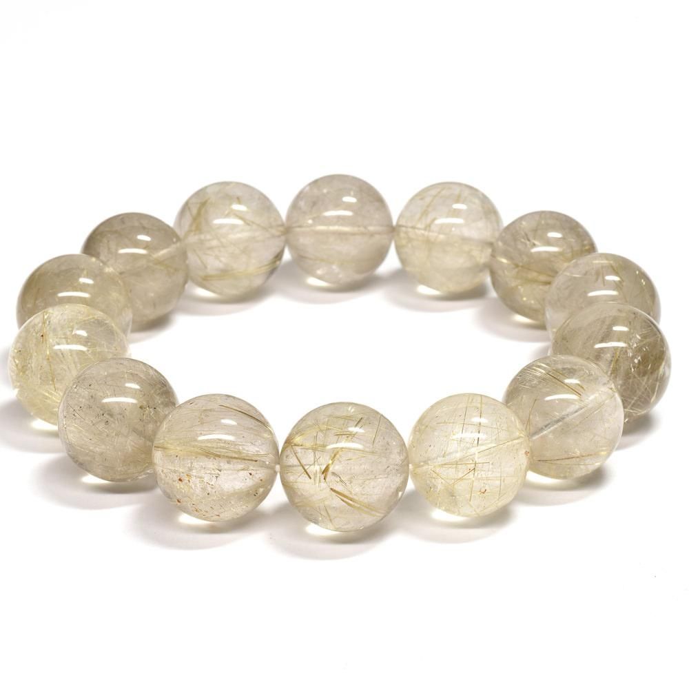 ルチルクォーツ ブレスレット 16-16.5mm #RE411 - プレミアム天然石