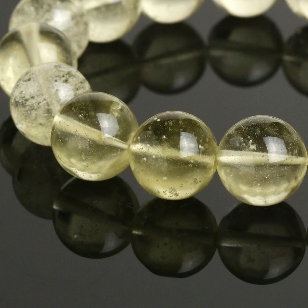 プレミアム] リビアングラスブレスレット 12.8-13.9mm玉 #3384