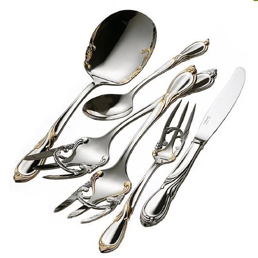 ヤマザキCACHE ゴールドアクセント 5ピースカトラリーセット×6セット