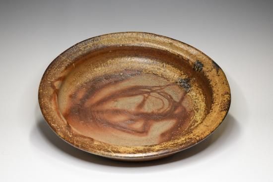 備前焼 金重陶陽 大皿 分銅印 カセ胡麻 大珍品 242 備前焼 金重陶陽
