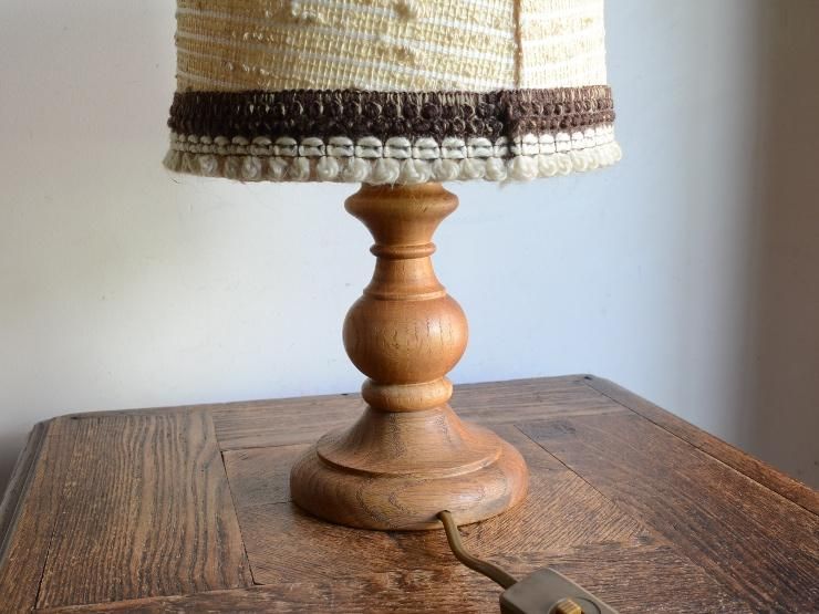 ヴィンテージ 木製 テーブルランプ (H35cm)｜アンティーク照明・ランプ