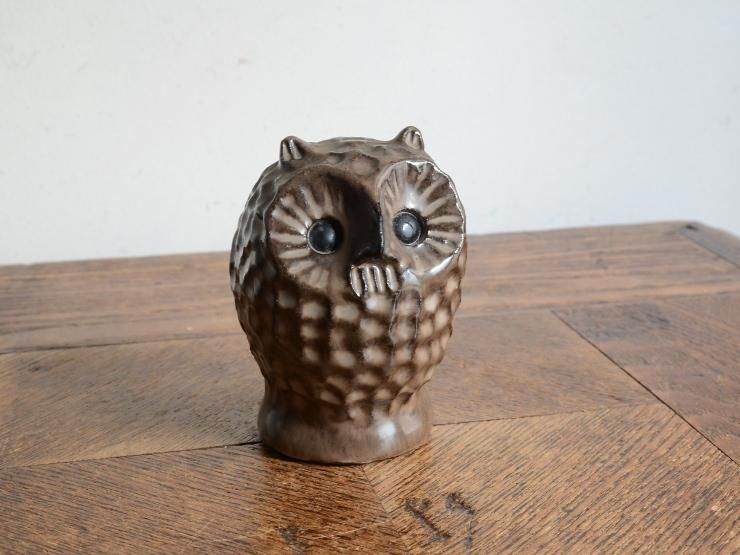 ヴィンテージ フクロウモチーフ 陶器オブジェ｜アンティーク雑貨