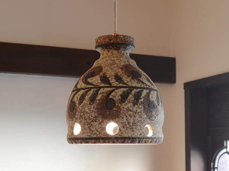ヴィンテージ 陶器ペンダントランプ｜アンティーク照明・ランプ