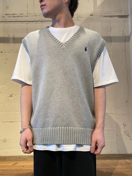 残り2点】POLO RALPH LAUREN(ポロラルフローレン) ニットベスト GRAY