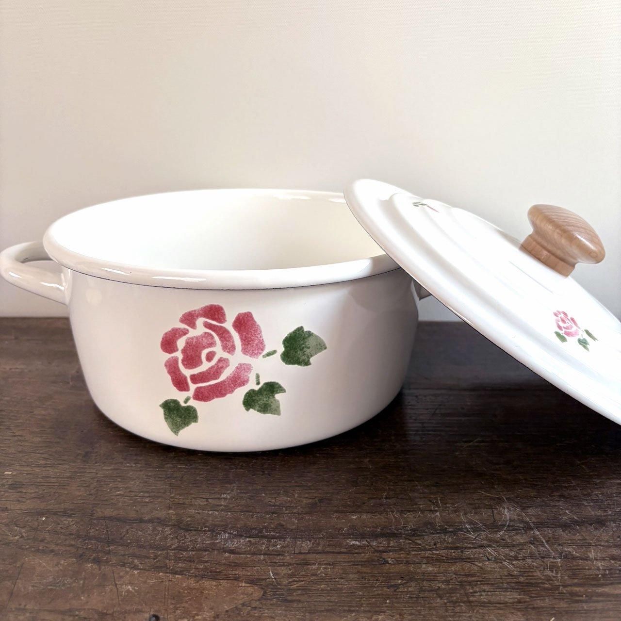 Many マニーローズ 16cm ホーロースープパン（ローズ） 楽天市場】Many