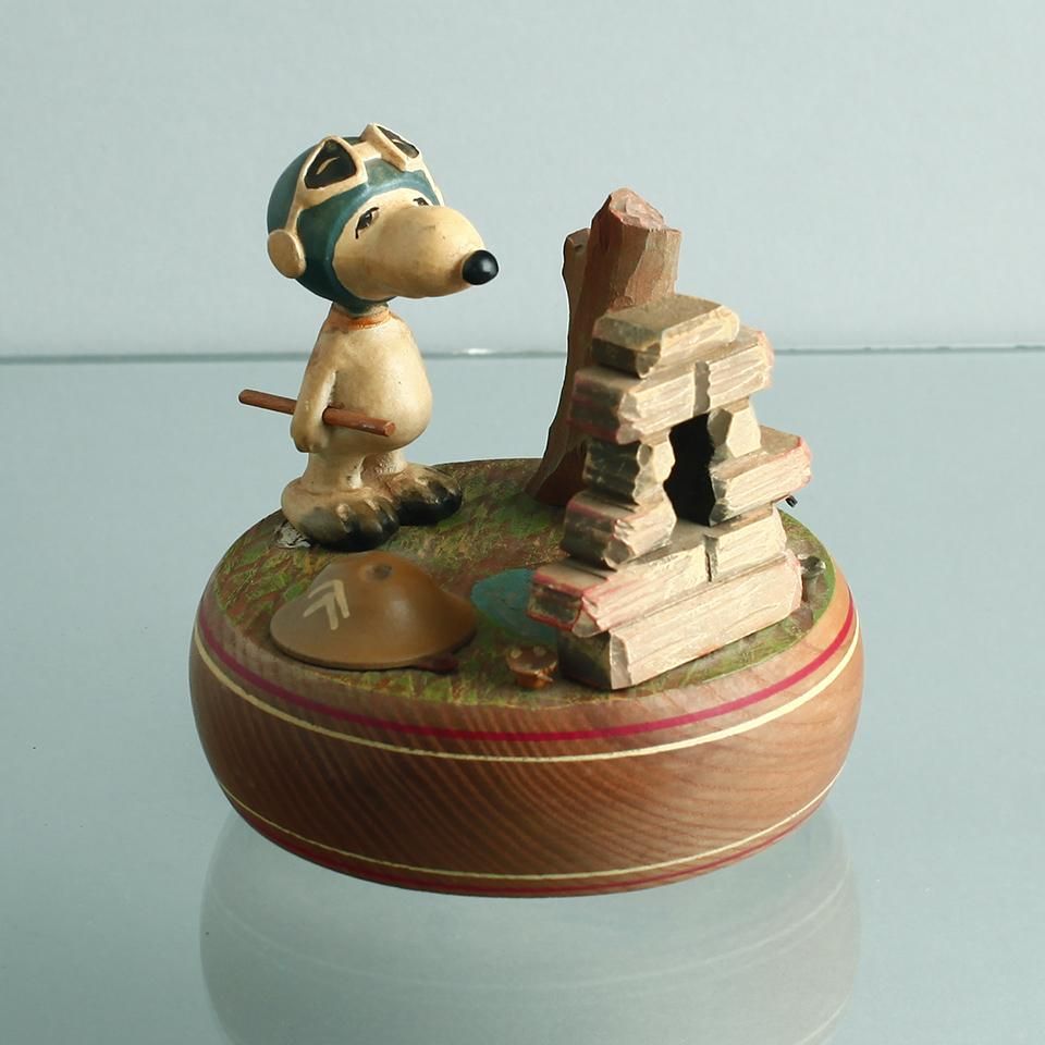 昭和レトロ SANKYO schulz スヌーピー 紐引き オルゴール SANKYO